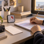 Estudiante organizando una sesión breve de estudio para la PAES